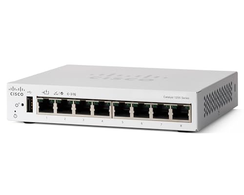 新品　Cisco Catalyst 1200-8T-D Cisco Catalyst 1200-8T-D Smart Switch, 8 Port GE, Ext PS, Desktop